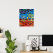 Lever de lune dans l'Outback – Impression d'art de (Bureau à domicile)