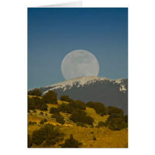 Lever de lune sur les montagnes Sangre de Cristo,