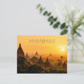 Lever de soleil à Bagan, Myanmar Carte postale de (Debout devant)