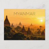 Lever de soleil à Bagan, Myanmar Carte postale de (Devant)
