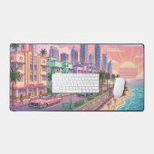 Lever de soleil Art Déco pastel à Miami (Clavier et souris)