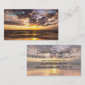 Lever de soleil au-dessus de carte de visite de (Devant / Derrière)
