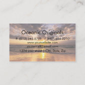 Lever de soleil au-dessus de carte de visite de (Dos)