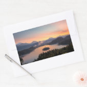 Lever de soleil au-dessus de Lake Bled autocollant (Enveloppe)