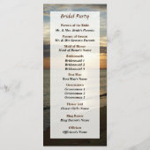 Lever de soleil au Norfolk VA Programme de mariage (Dos)