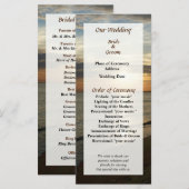 Lever de soleil au Norfolk VA Programme de mariage (Devant / Derrière)