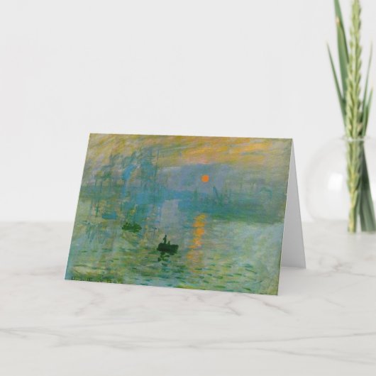 Lever de soleil de Monet peignant des cartes pour (Devant)