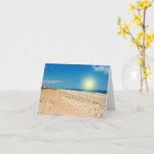 Lever de soleil de plage - carte pour notes (Fleur jaune)
