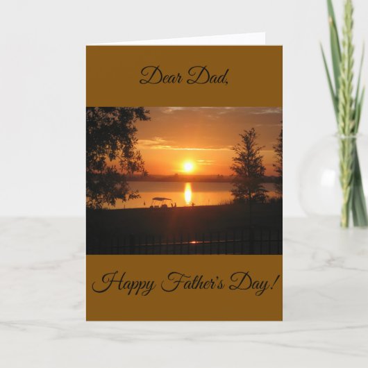Lever de soleil impressionnant, papa, carte Fête d (Devant)
