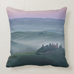 Lever de soleil rose au-dessus d'un coussin de