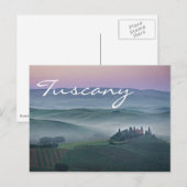 Lever de soleil rose sur le paysage toscan carte p (Devant / Derrière)