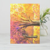 Lever de soleil sur la carte à plat d'automne (Debout devant)