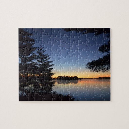 Lever de soleil sur le puzzle du lac Northern (Horizontal)