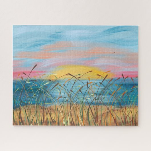 Lever de soleil sur l'eau Puzzle (Horizontal)