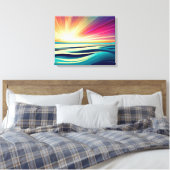 lever de soleil sur l'océan impression d'art abstr (Insitu(Chambre))