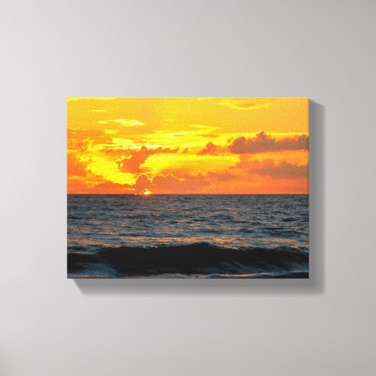 Lever de soleil sur l'océan Impression sur toile t (Recto)