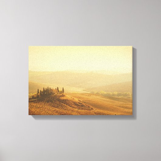 Lever de soleil sur un paysage en toile toscane (Recto)