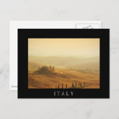 Lever de soleil sur un paysage en Toscane carte po (Devant / Derrière)