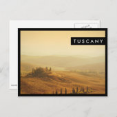 Lever de soleil sur un paysage en Toscane carte po (Devant / Derrière)