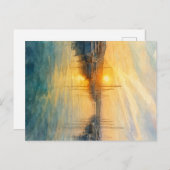 Lever de soleil sur une carte postale de Marina Mé (Devant / Derrière)