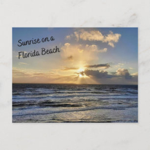 Lever de soleil sur une carte postale Florida Beac