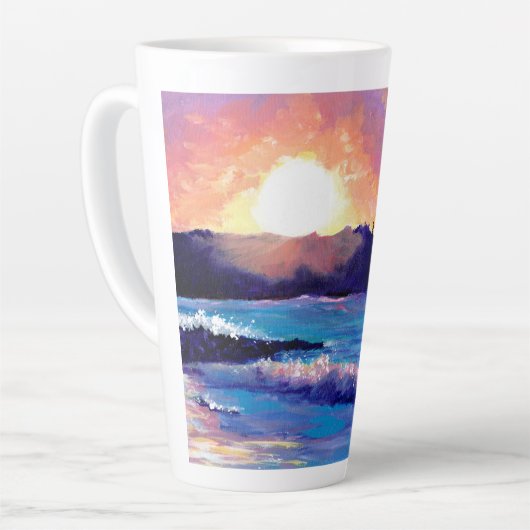 Lever du soleil à Shipwreck Beach Latte Mug (Angle gauche)