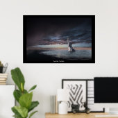 Lever du soleil.. Coucher du soleil.. affiche surr (Bureau à domicile)