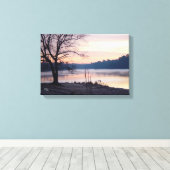 Lever du soleil du lac Pastel toile étirée Imprime (Insitu (Plancher de Bois))