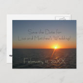 Lever du soleil en mer Enregistrer la date Carte p (Devant / Derrière)