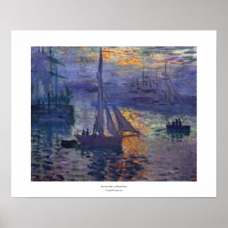 Lever du soleil en mer par Claude Monet impression