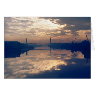 Lever du soleil, rivière Usk, Newport, lun. novemb