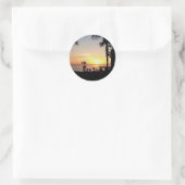 lever du soleil sur autocollant de cabine (Sac)