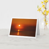 Lever du soleil sur la carte de voeux Potomac (Fleur jaune)
