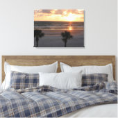 Lever du soleil sur la toile enrobée de plage (Insitu(Chambre))