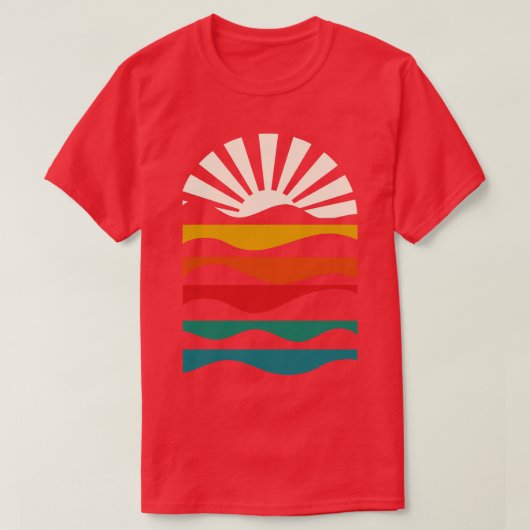 Lever et vagues minimes TShirt (Design devant)