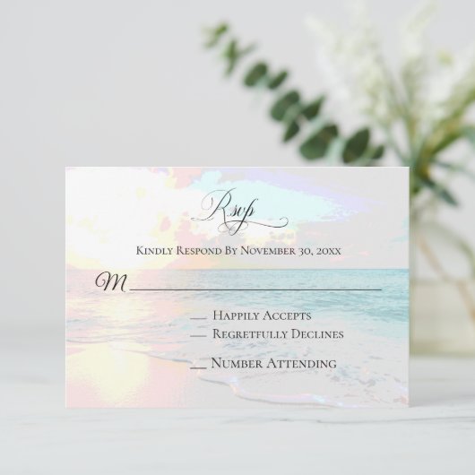 *~* Lever Exotique Océan - Mariage Plage RSVP (Debout devant)
