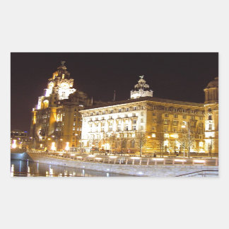 Lever Gebouw & Kanaal, Liverpool Nederland Rechthoekige Sticker