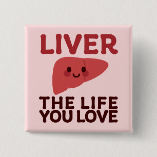 Lever het leven waar je van houdt - Schattigee lev Vierkante Button 5,1 Cm