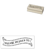Lever naar Banner Envelope Mail Art Rubberstempel (Gestempeld)