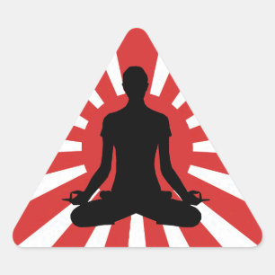 Lever Sun Yoga 4 méditation Pyramide autocollants