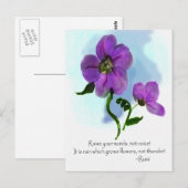 Lever vos mots Carte postale Rumi (Devant / Derrière)