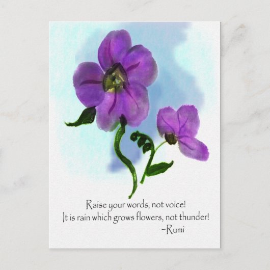 Lever vos mots Carte postale Rumi (Devant)