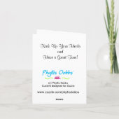 Lever vos talons Salutation ou carte de note Jaune (Dos)