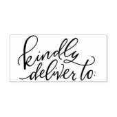 Lever vriendelijk aan - Hand - Lettered Rubber Sta Rubberstempel (Afrduk)