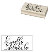 Lever vriendelijk aan - Hand - Lettered Rubber Sta Rubberstempel (Gestempeld)