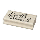 Lever vriendelijk aan - Hand - Lettered Rubber Sta Rubberstempel (Stempel)