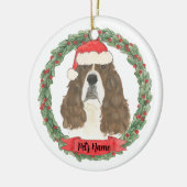 Lever & White English Springer Spaniel Keramisch Ornament (Links)