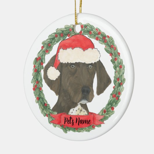 Leverancier en Witte Duitse horthaired Pointer Keramisch Ornament (Links)