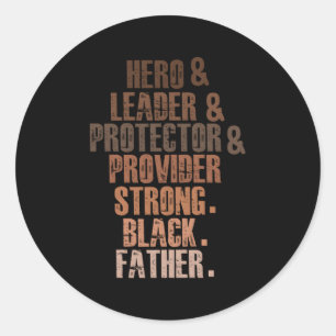Leverancier Sterke Zwarte Vader Hearo Leader Prote Ronde Sticker