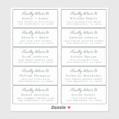 Leveren aan Kalligrafie Bruiloft Gast Adres Sticker (Vel)